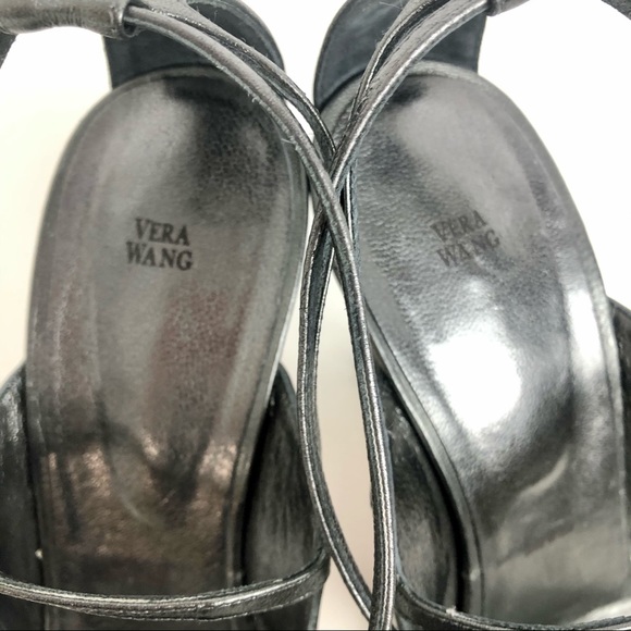 Vera Wang Gray Ankle Strap Buckle Heel Sandals 40 - Picture 6 of 9